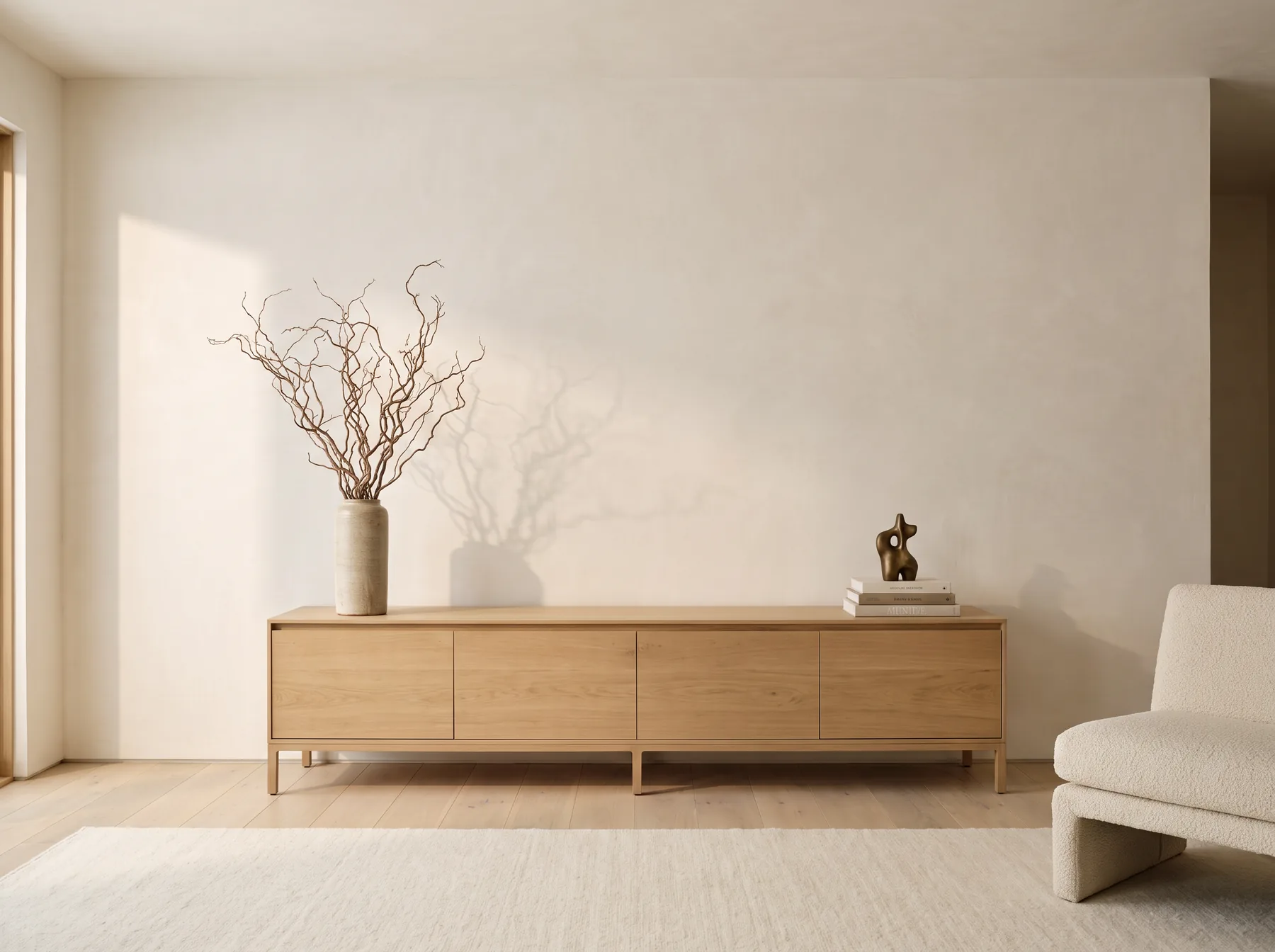 The print shown to scale above a 72 inch credenza