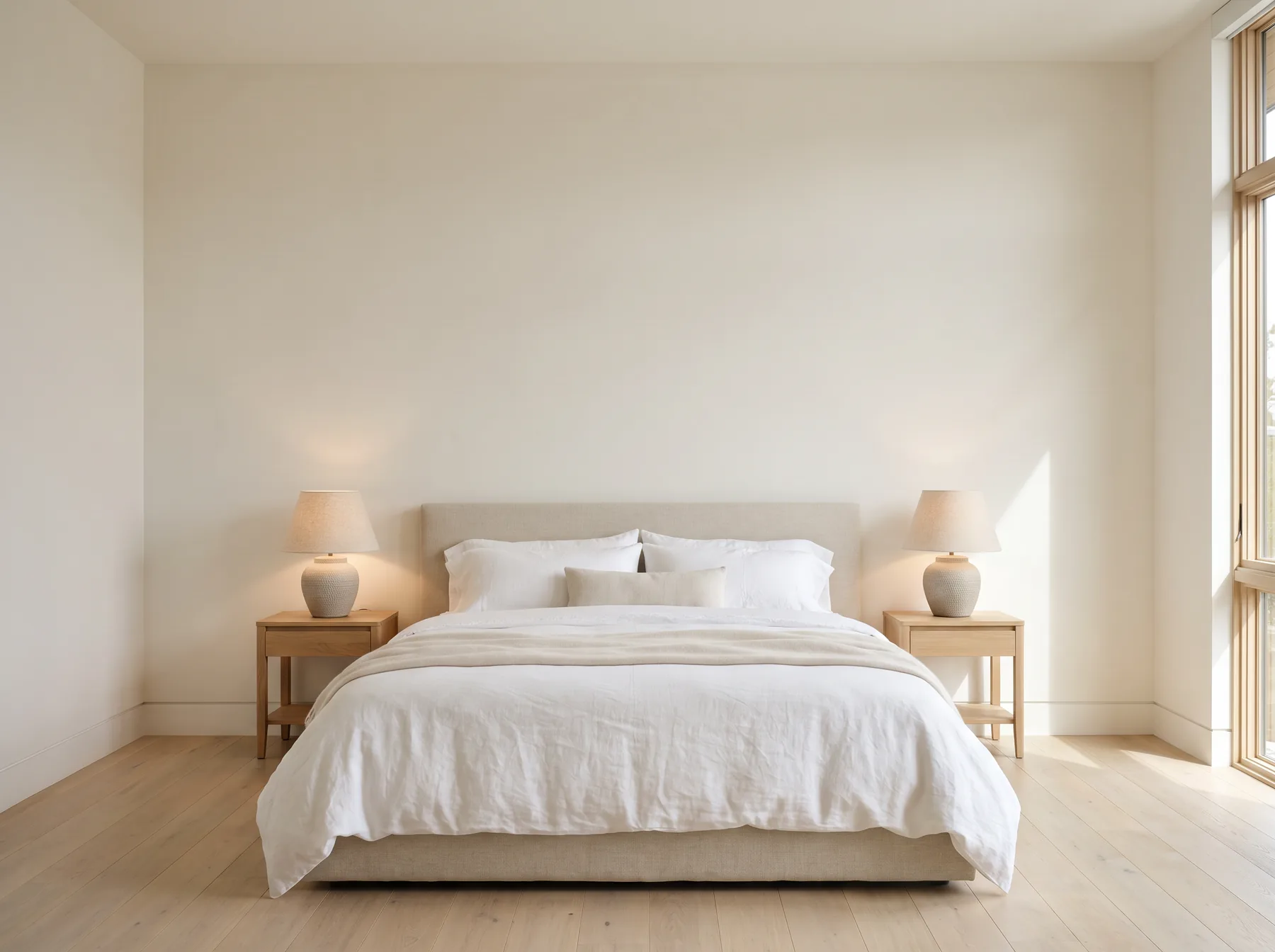 The print shown to scale above a queen bed